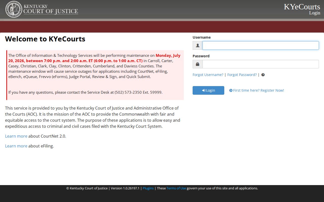 Harlan County released inmates Kentucky court search