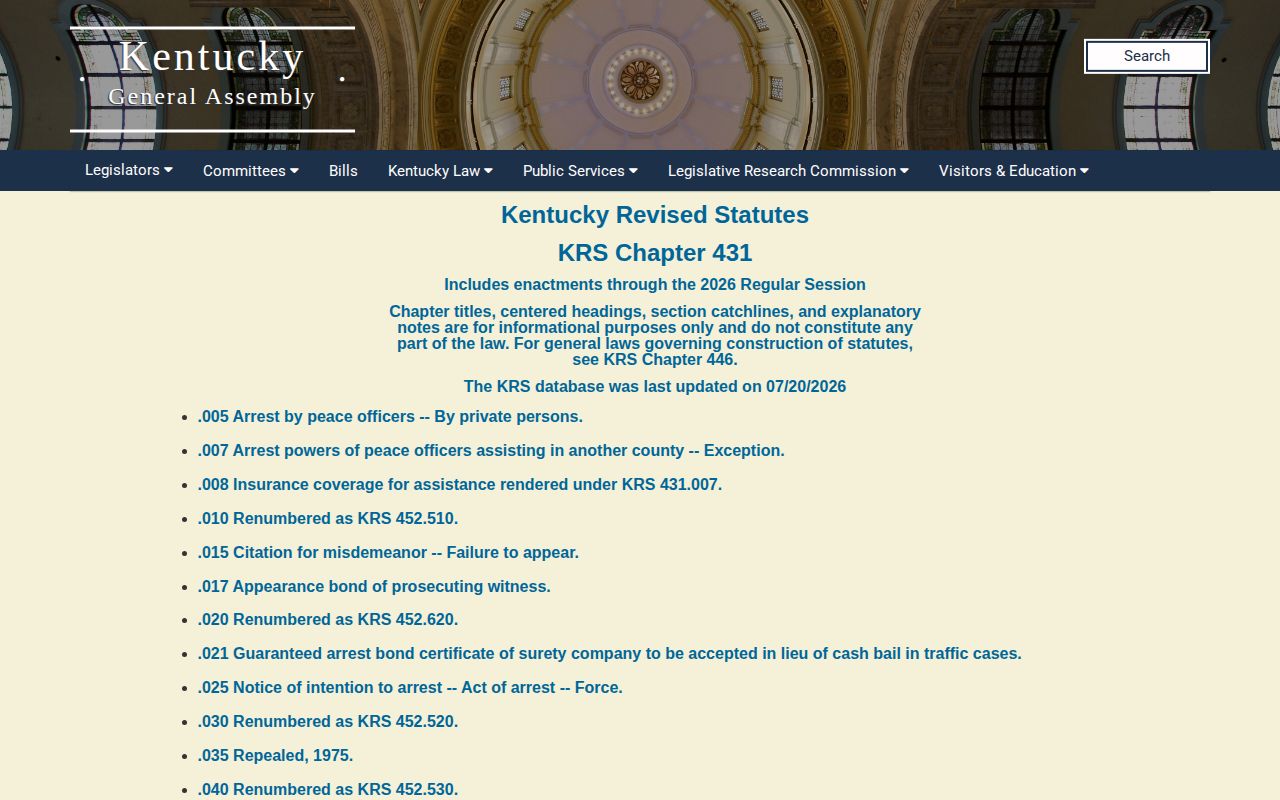 Kentucky Department of Corrections records for Harlan release cases