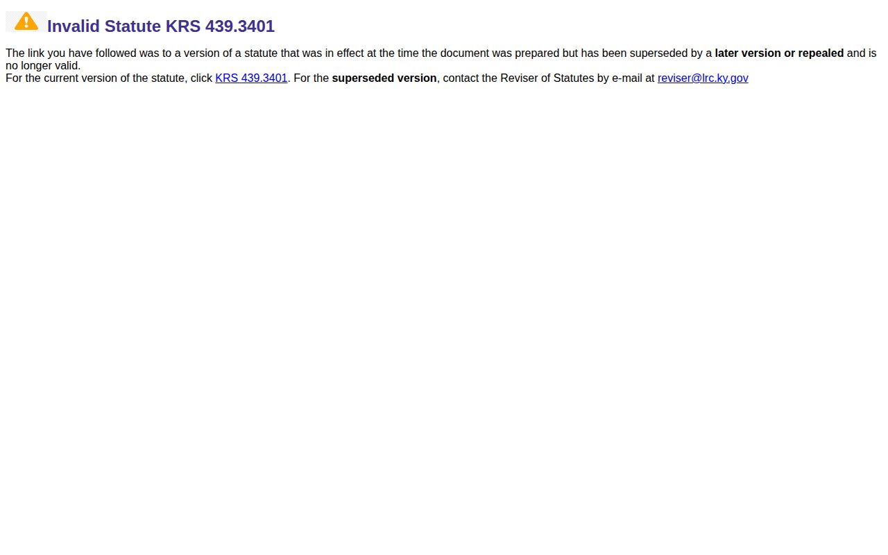 Kentucky violent-offender minimum-service statute page